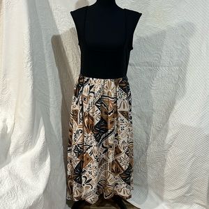 Anthropologie sleeveless printed twofer dress, size medium, NWT